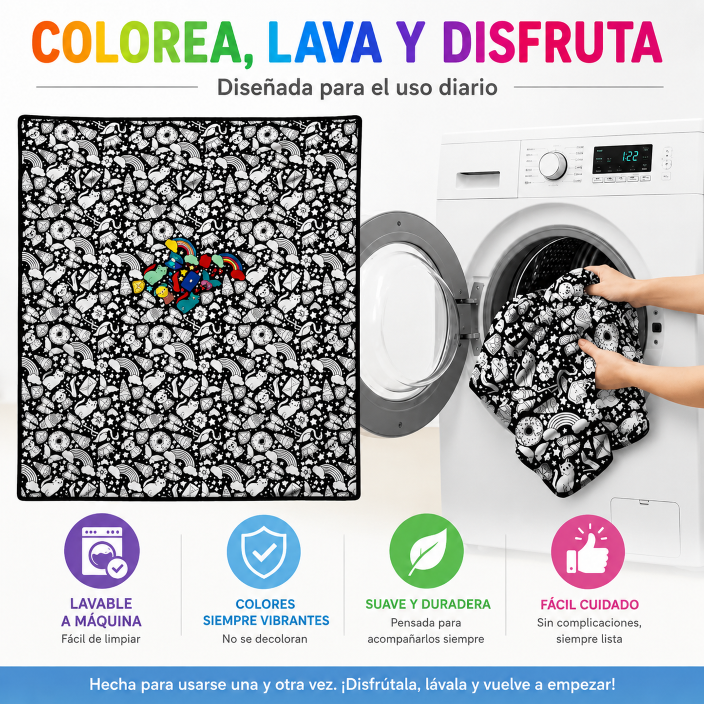 Manta Mágica Reutilizable para Colorear