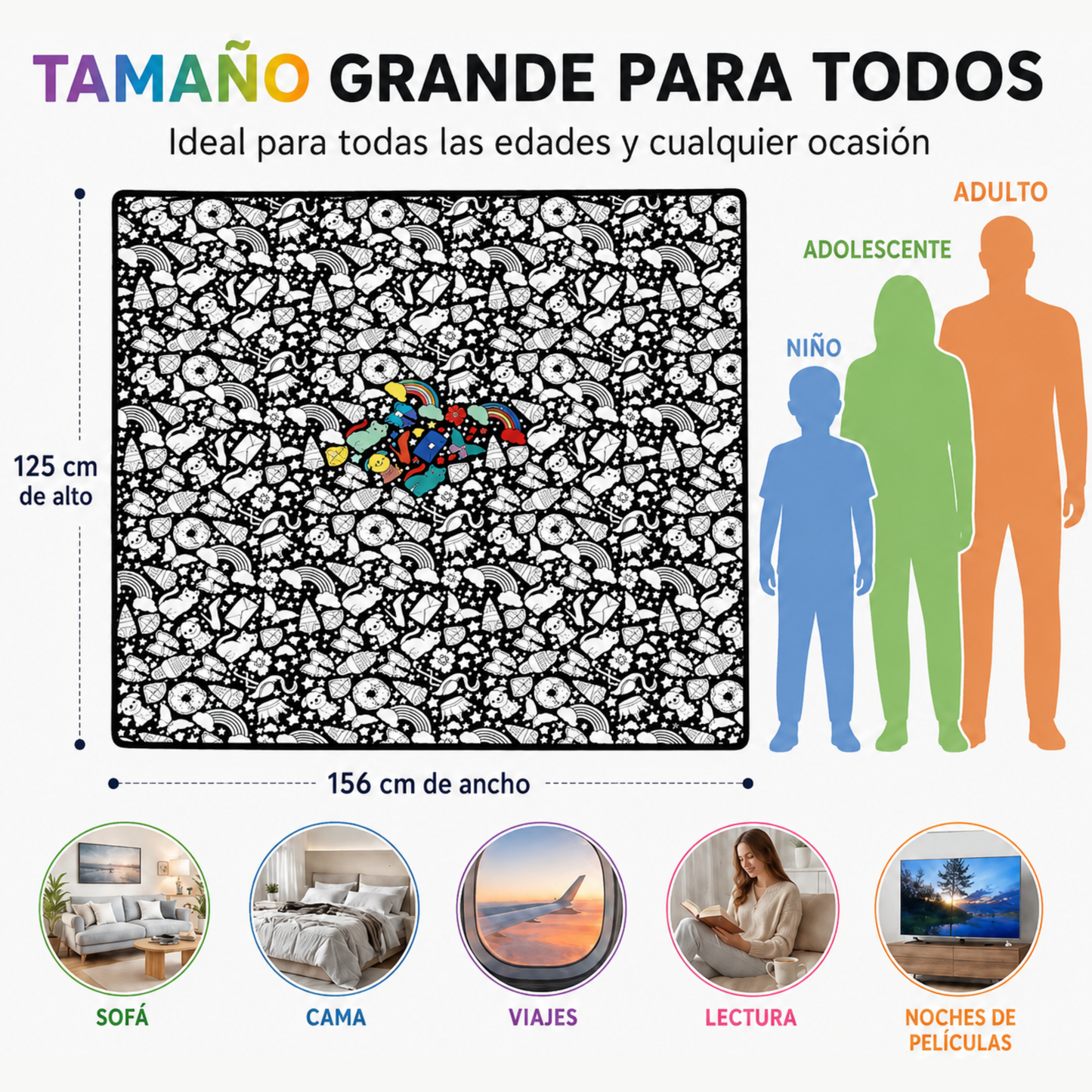 Manta Mágica Reutilizable para Colorear