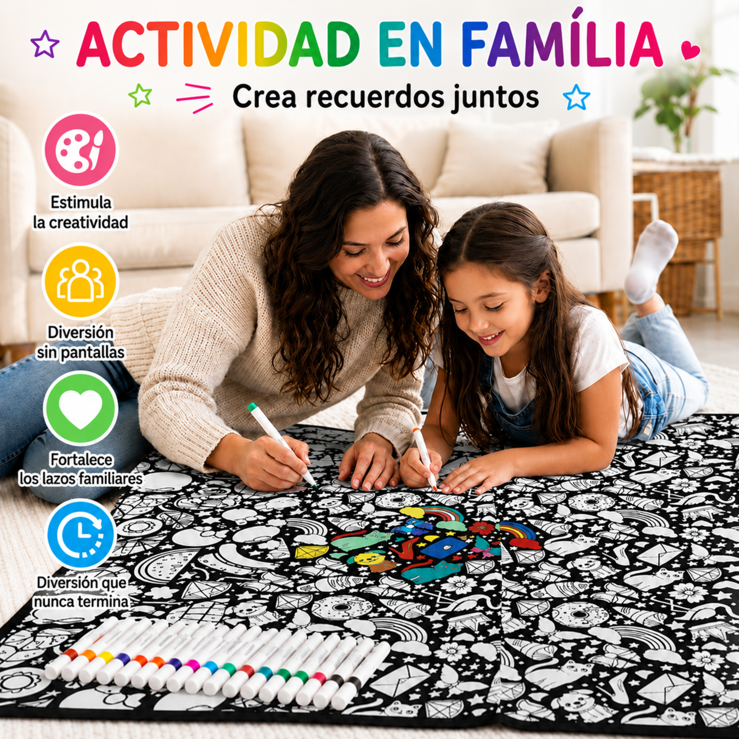 Manta Mágica Reutilizable para Colorear